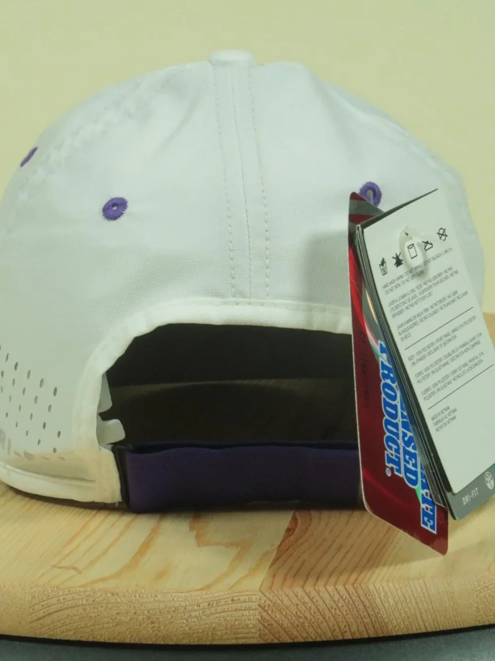 Nike LSU Tigers Hat Mens White Purple Legacy 91 Dri Fit Perforated New